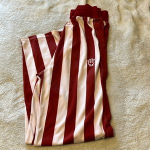 IU Indiana University snap red stripe pants